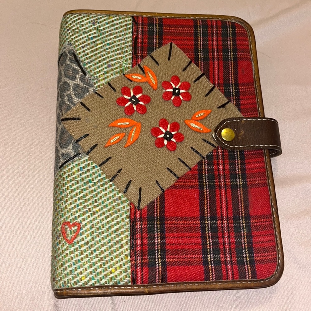 Woven patchwork planner by Elisa B. Custom
